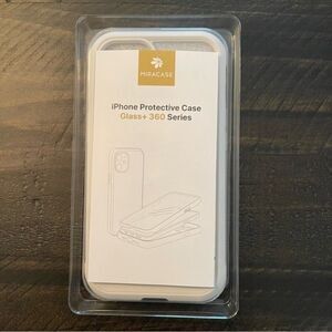 Miracase iPhone 13 White Protective Case Glass + 360 Series New in Box!